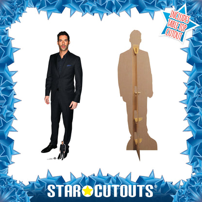 CS888 Tom Ellis Actor Tongue Out Height 192cm Lifesize Cardboard Cut Out With Mini