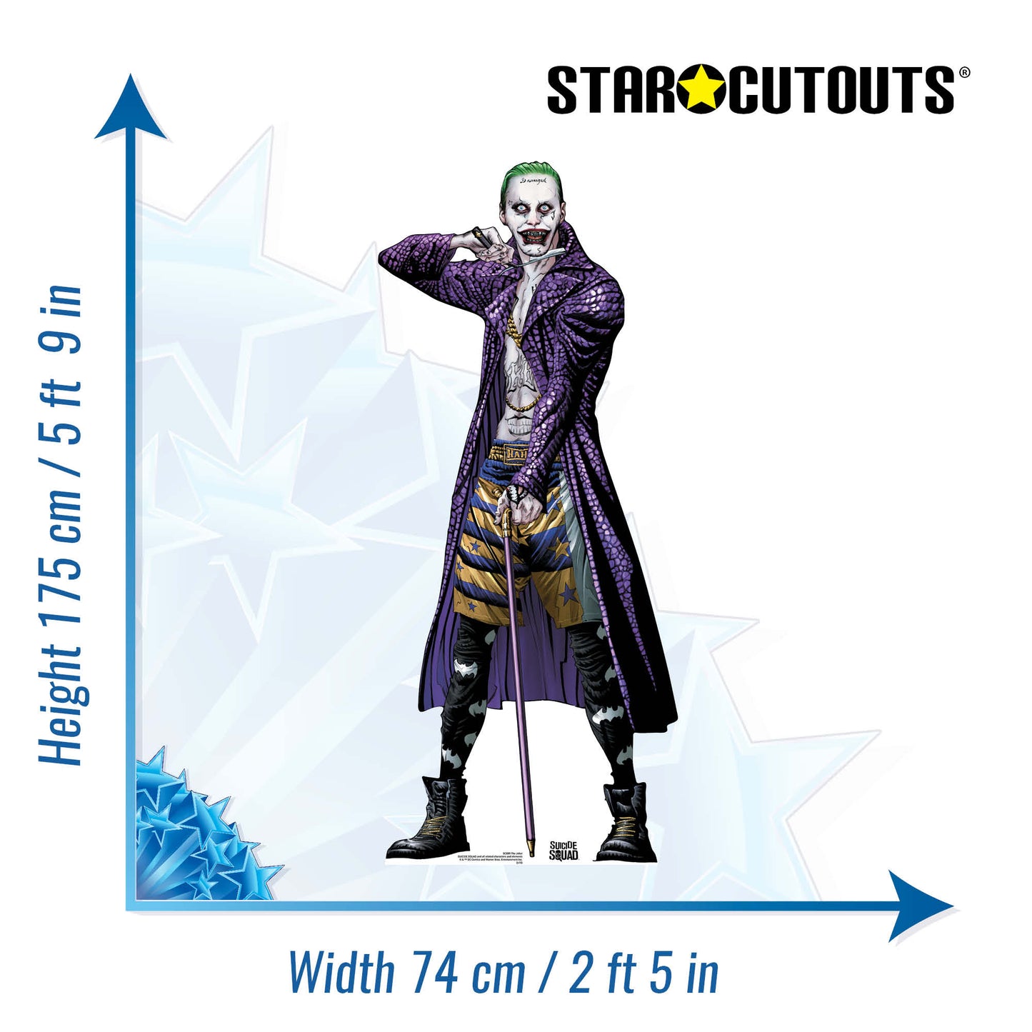 SC889 The Joker (Suicide Squad Comic Artwork) Cardboard Cut Out Height 175cm