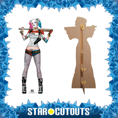 SC890 Harley Quinn (Suicide Squad Comic Artwork) Cardboard Cut Out Height 167cm
