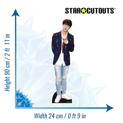 CS900 BTS Bangtan Boys Red Tie Kim_Seok_Jin (Star Mini) Height 90cm Small Cardboard Cut Out
