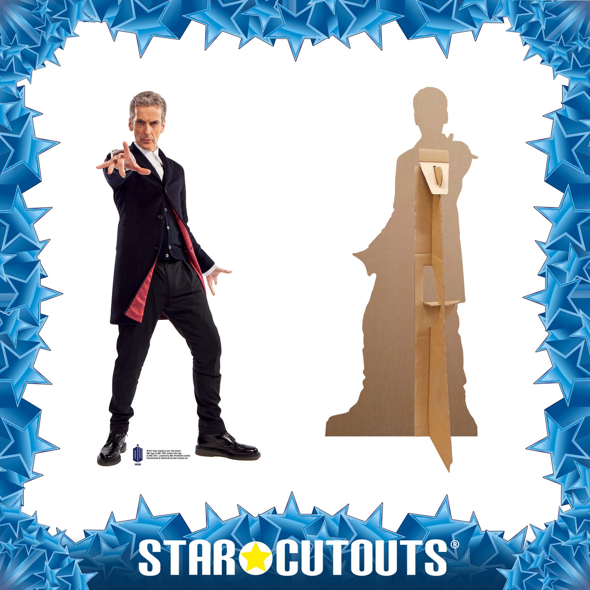 Peter Capaldi Doctor STAR MINI Cardboard Cut Out Height 95cm - Star Cutouts