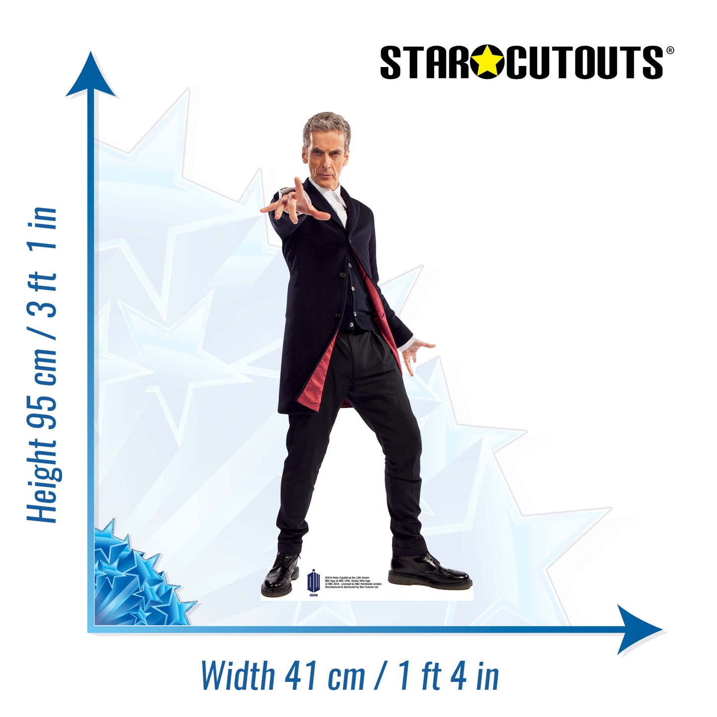 Peter Capaldi Doctor STAR MINI Cardboard Cut Out Height 95cm - Star Cutouts