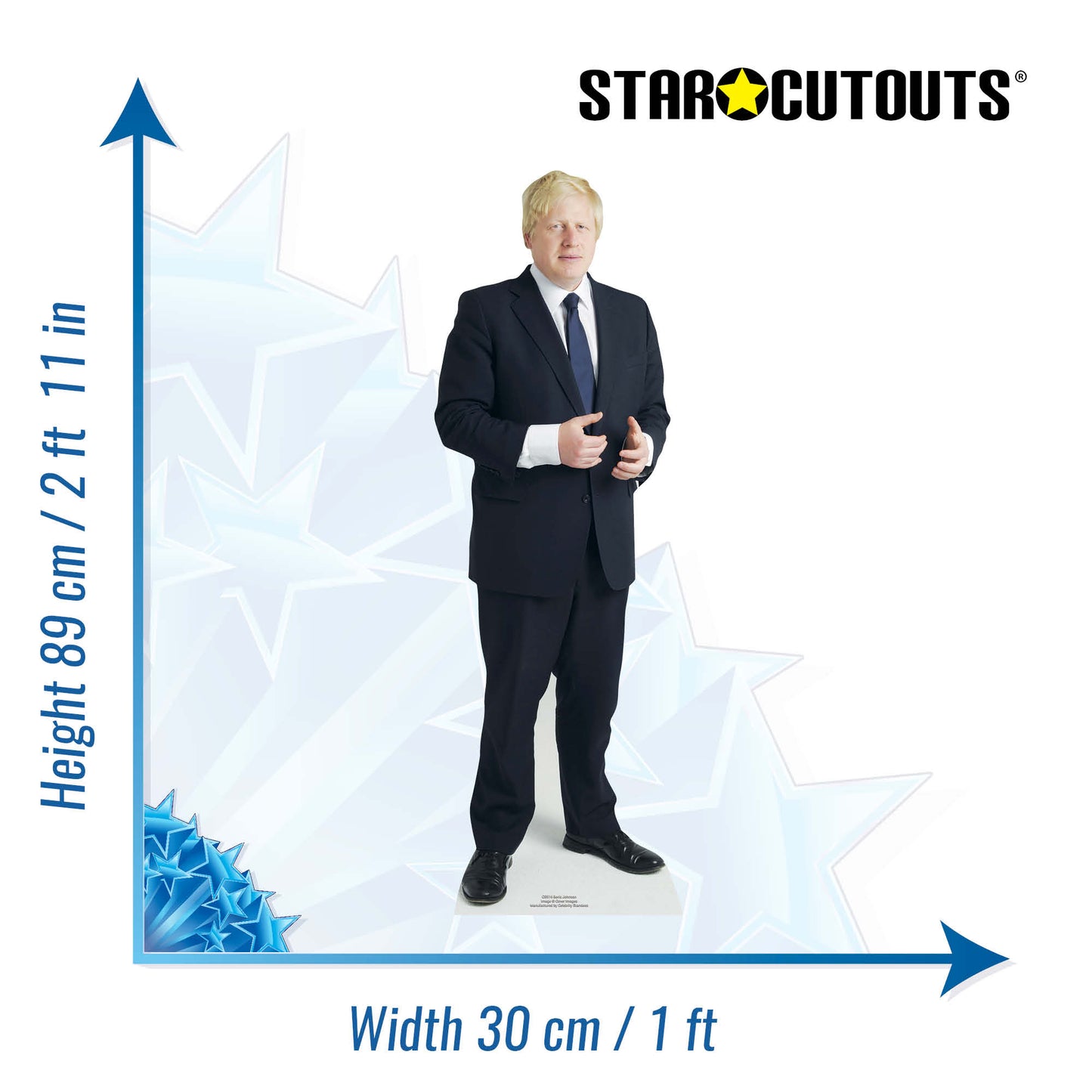 CS916 Boris Johnson (Star Mini) Height 89cm Small Cardboard Cut Out