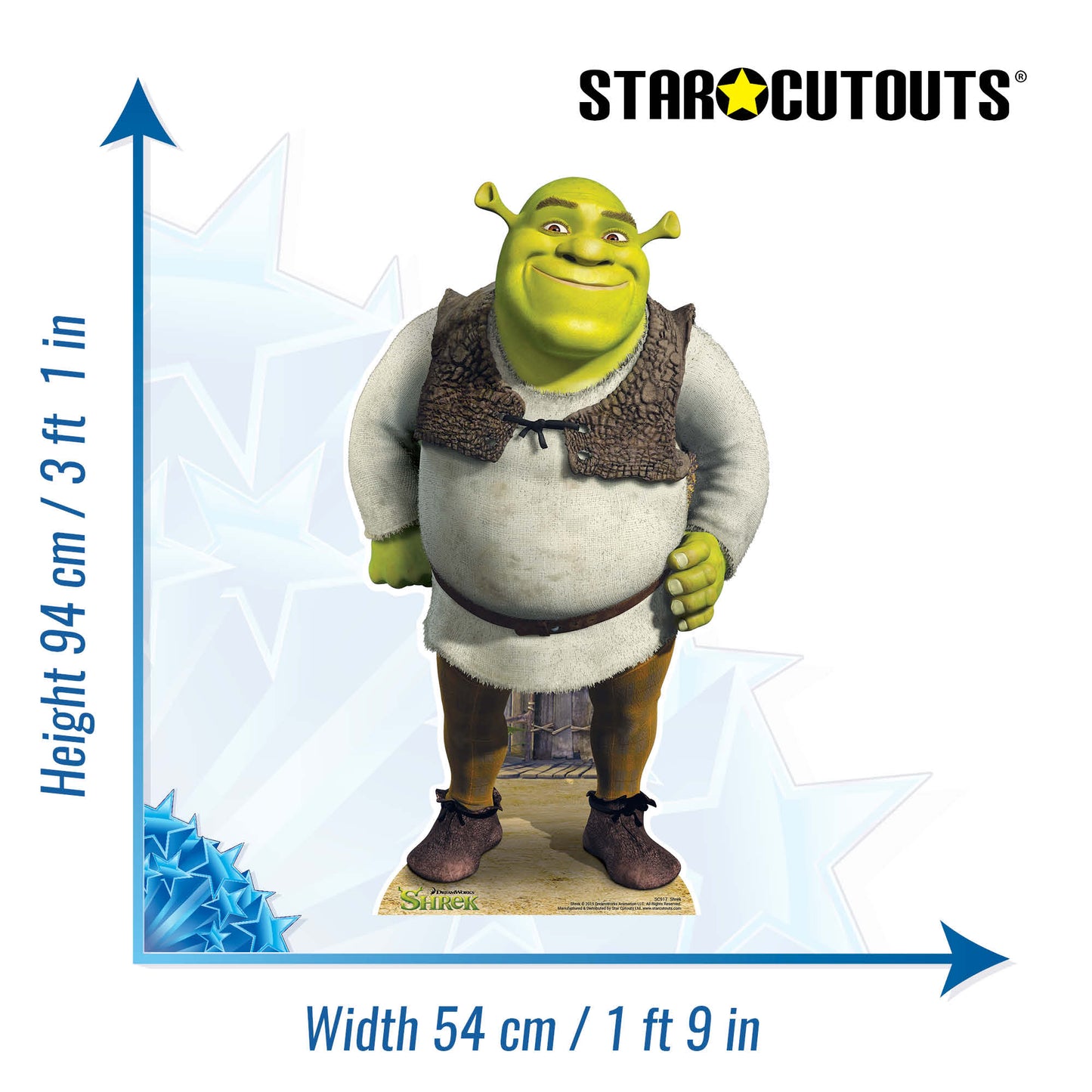 SC917 Shrek (STAR MINI) Cardboard Cut Out Height 94cm