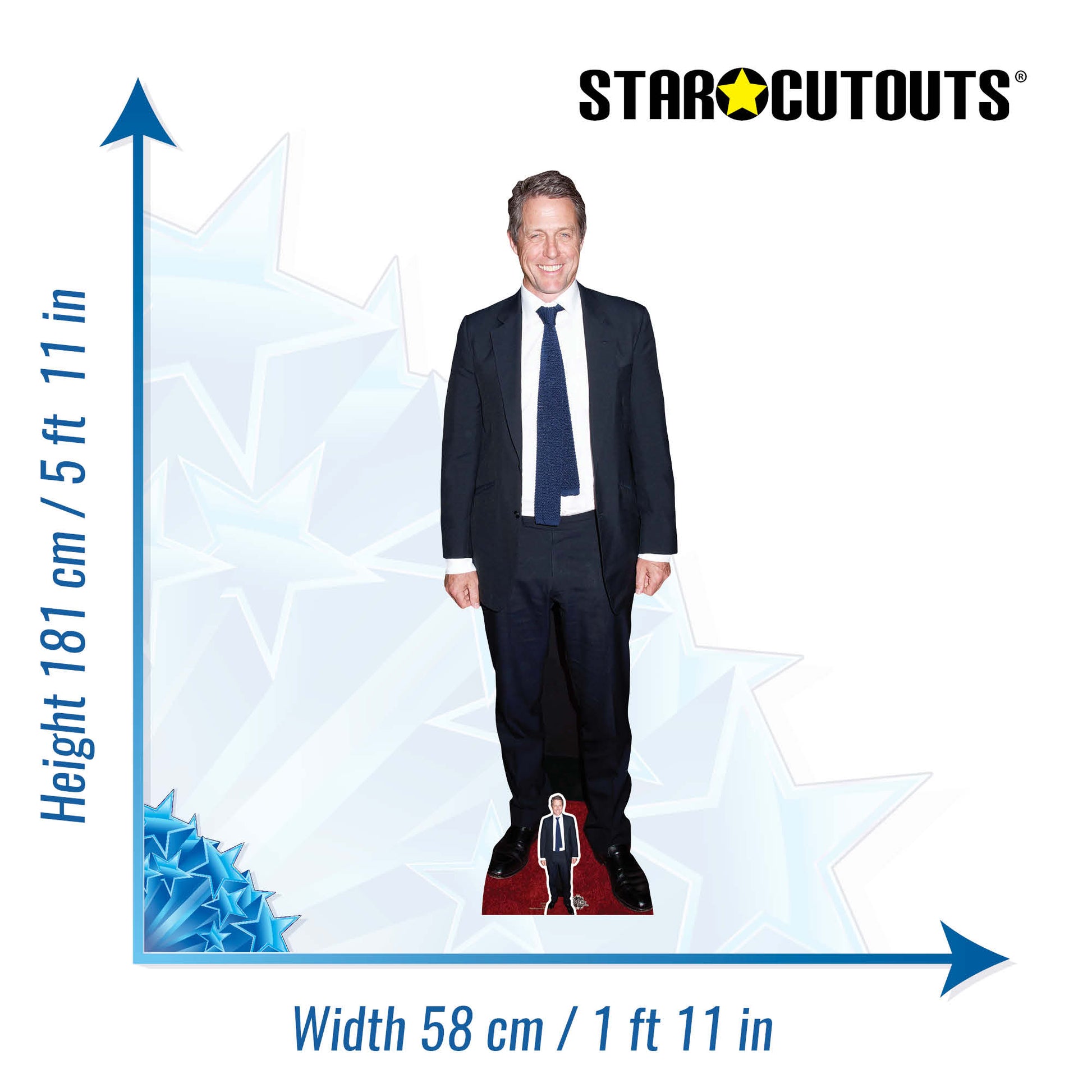 CS919 Hugh Grant (Tie) Height 181cm Lifesize Cardboard Cut Out