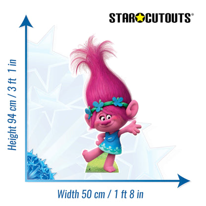 SC924 Princess Poppy Trolls Cardboard Cut Out Height 94cm