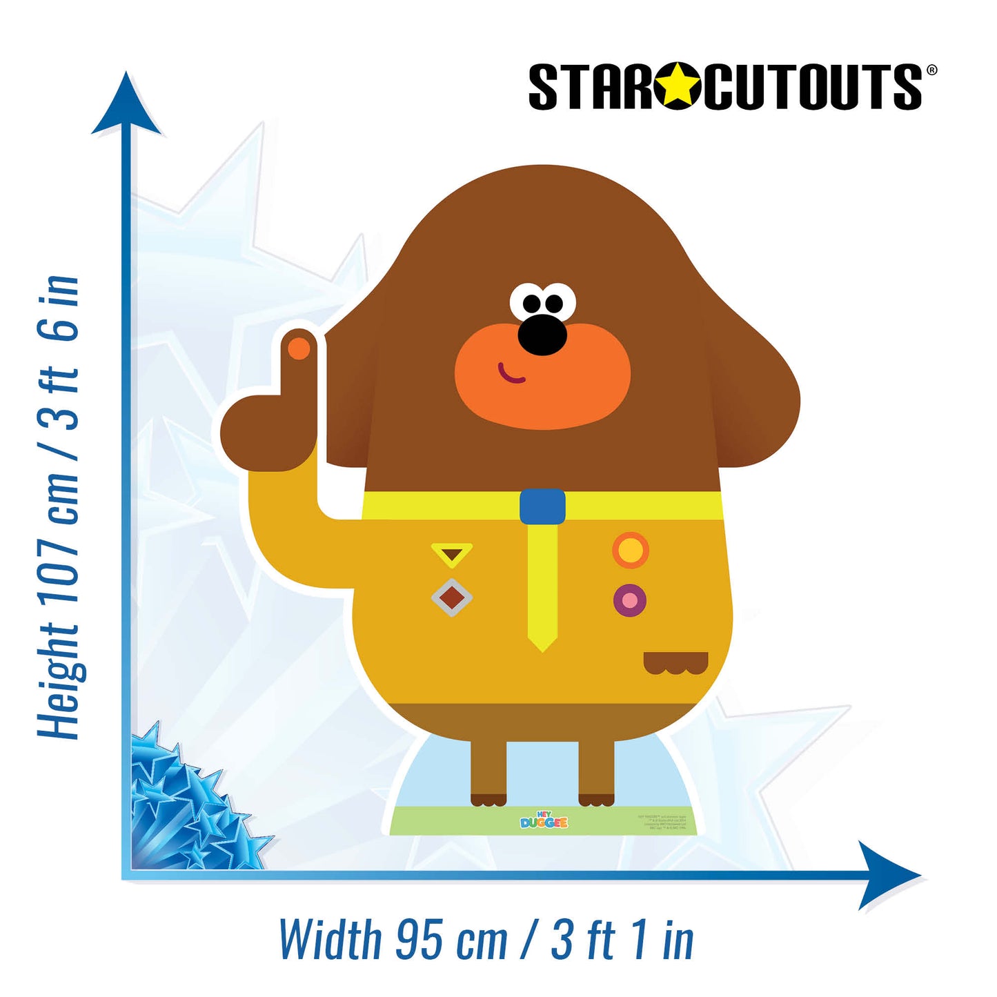 SC939 Hey Duggee & The Squirrels  Cardboard Cut Out Height 107cm