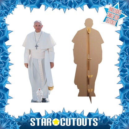SC940 Pope Francis Cardboard Cut Out Height 176cm