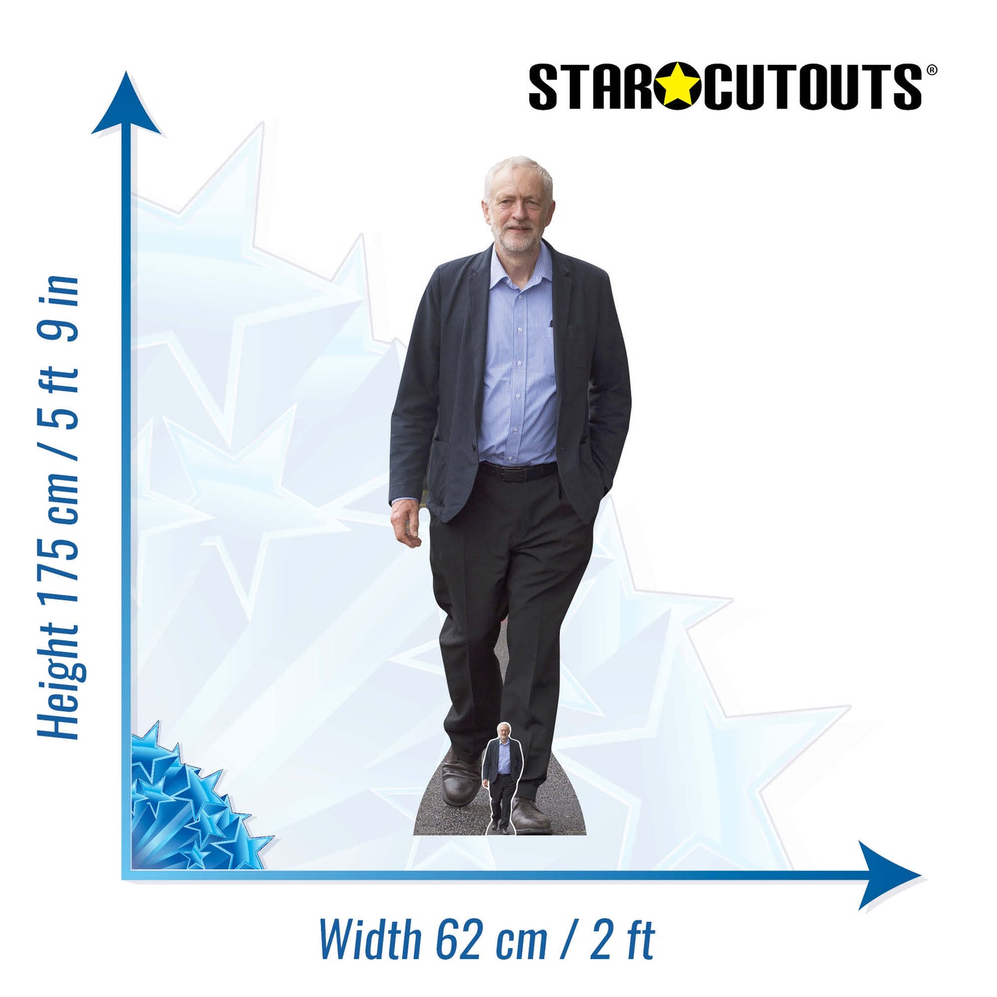 SC941 Jeremy Corbyn Cardboard Cut Out Height 175cm