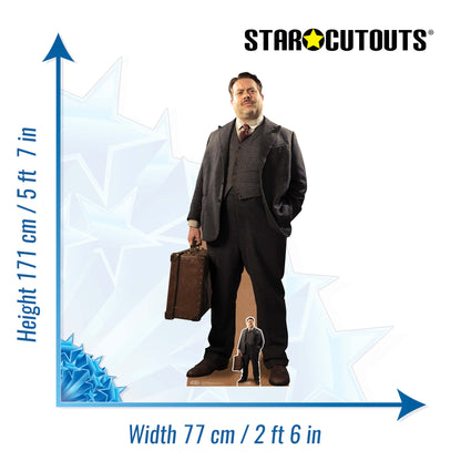 SC949 Jacob Kowalski Fantastic Beasts Cardboard Cut Out Height 171cm