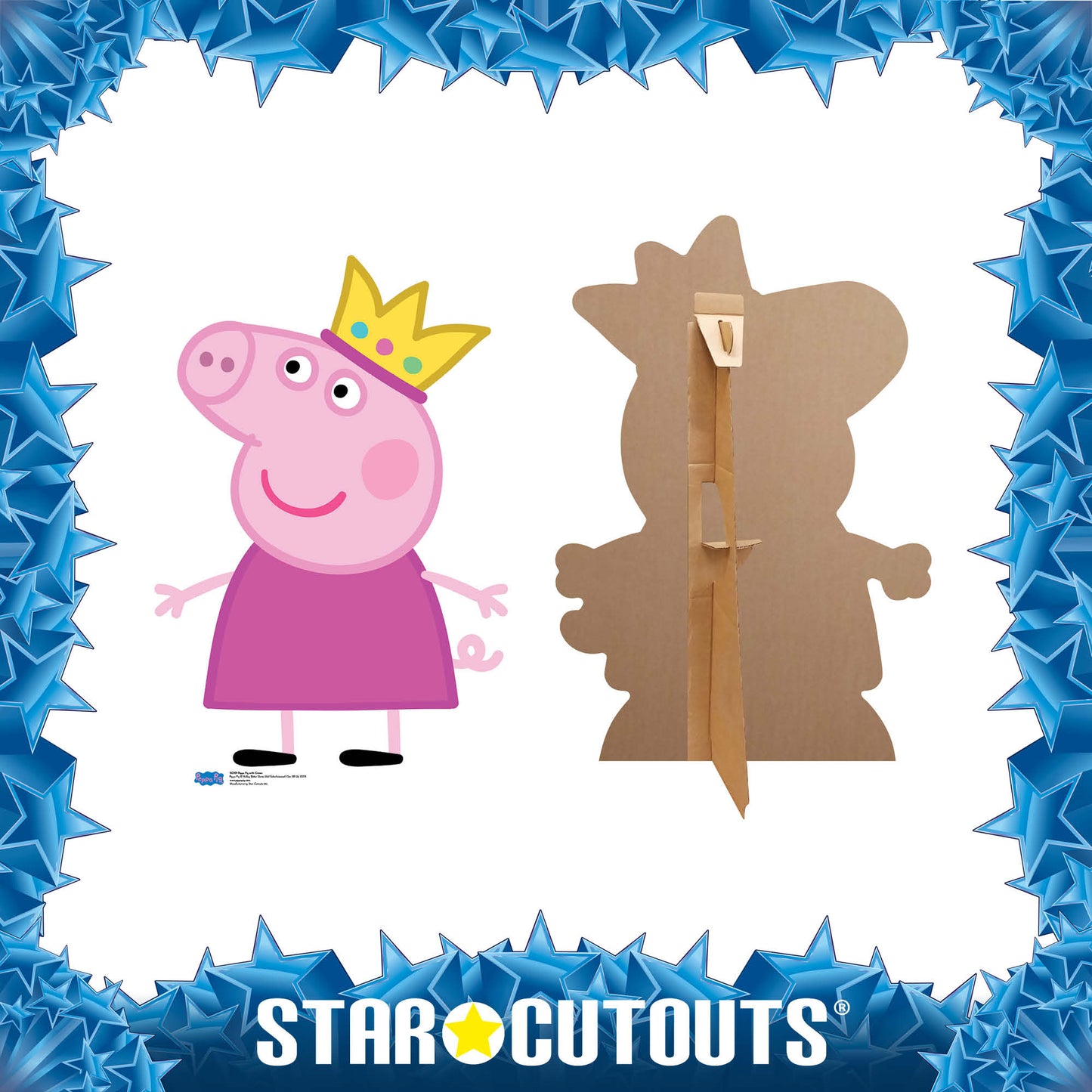 SC959 Peppa Pig Crown Cardboard Cut Out Height 90cm