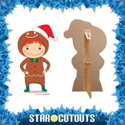 SC986 Mini Gingerbread Boy Cardboard Cut Out Height 83cm - Star Cutouts