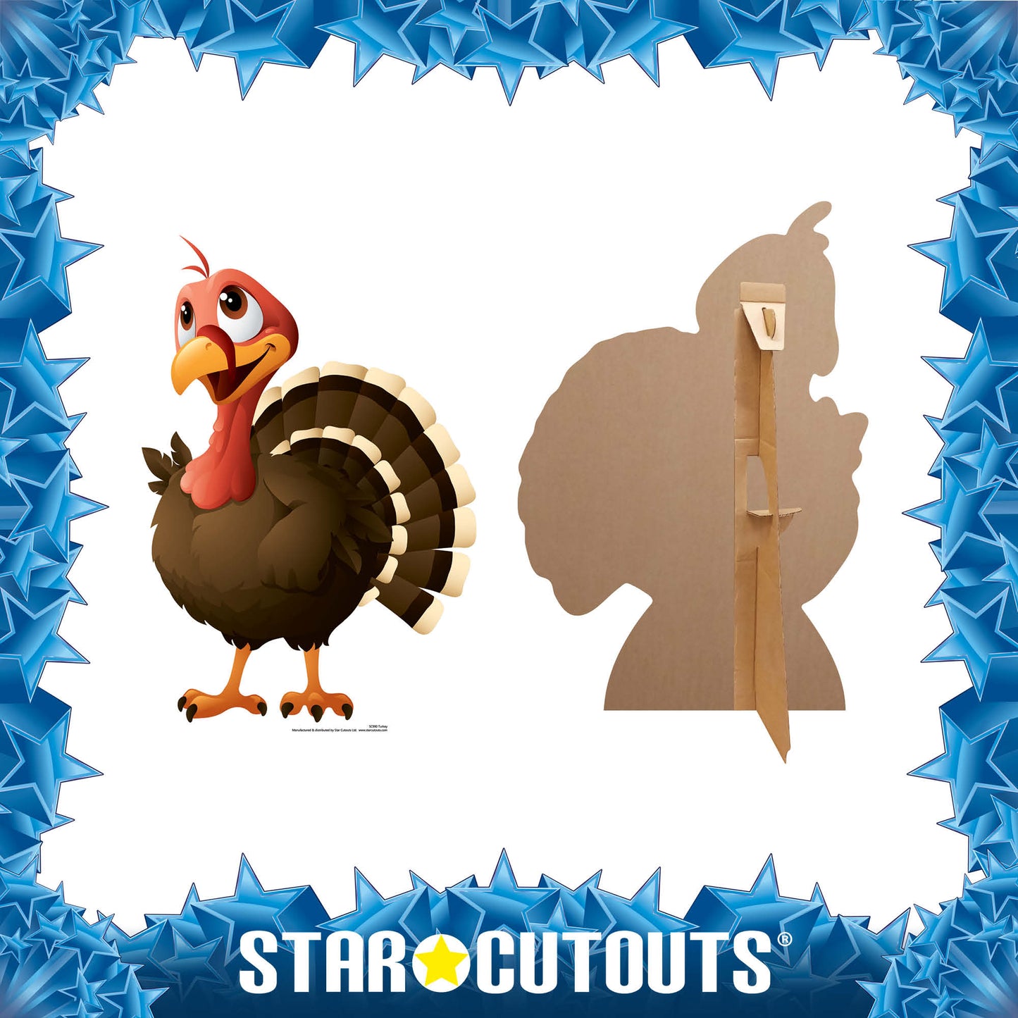 SC990 Turkey Cardboard Cut Out Height 88cm - Star Cutouts