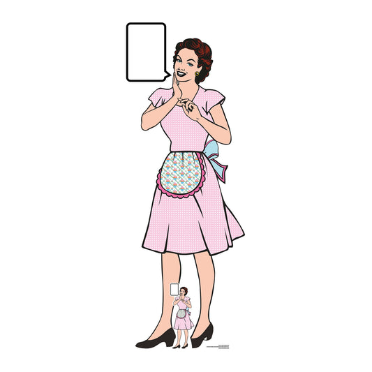 SC991 1940's Style Housewife Classic Cardboard Cut Out Height 184cm