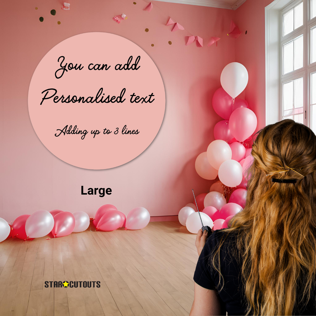 Bright Pink Circle Signs Personalise Choose Size and Material