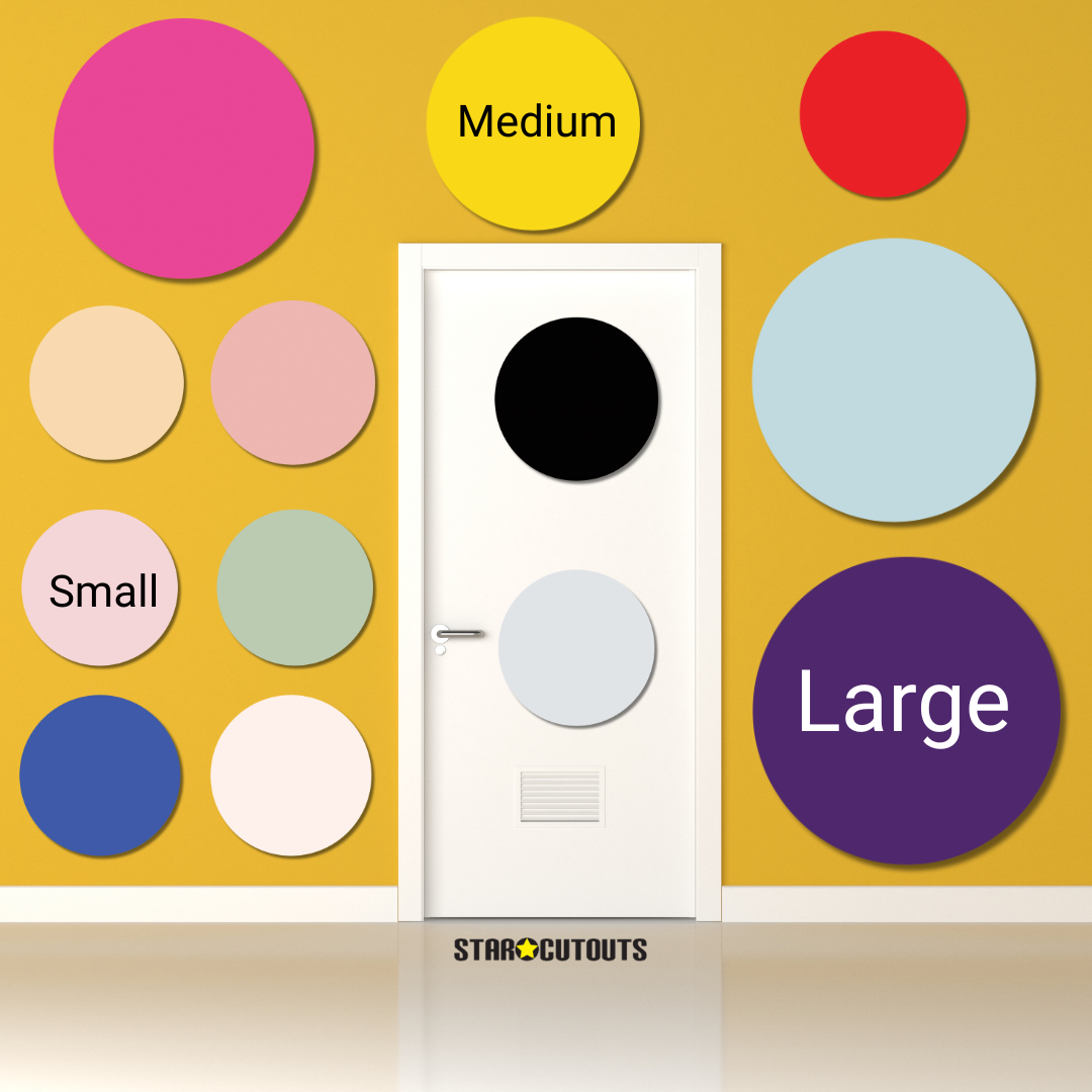 Bright Pink Circle Signs Personalise Choose Size and Material