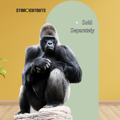 Gorilla Cardboard Cutout ith Green Sailboard