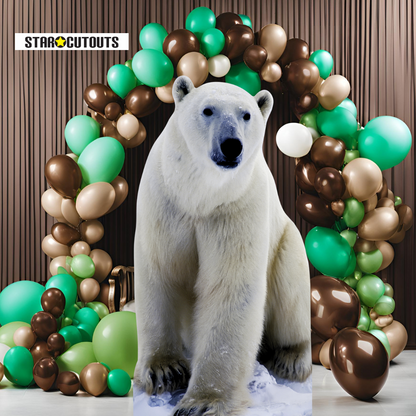 SC139 Polar Bear Cardboard Cut Out Height 185cm