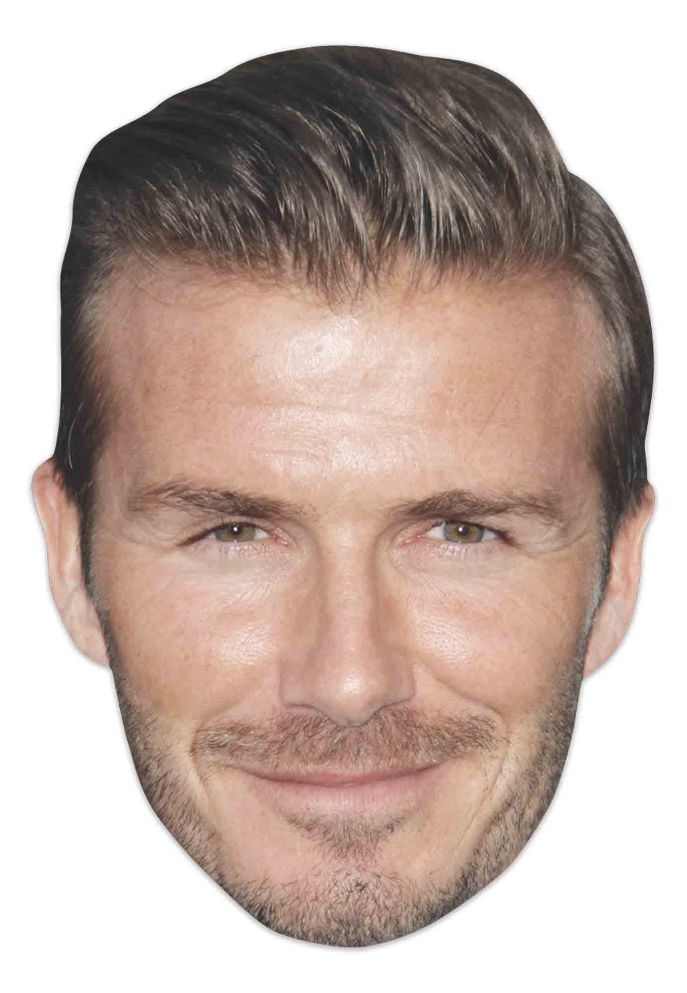CM215 David Beckham CELEBRITY MASKS Single Face Mask – Star Cutouts