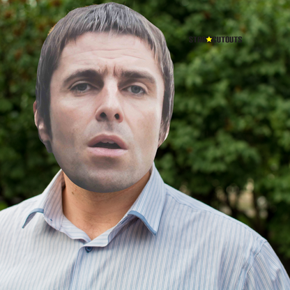 CMP004 Liam Gallagher Masks  Six Pack Cardboard Face Masks With Tabs and Elastic