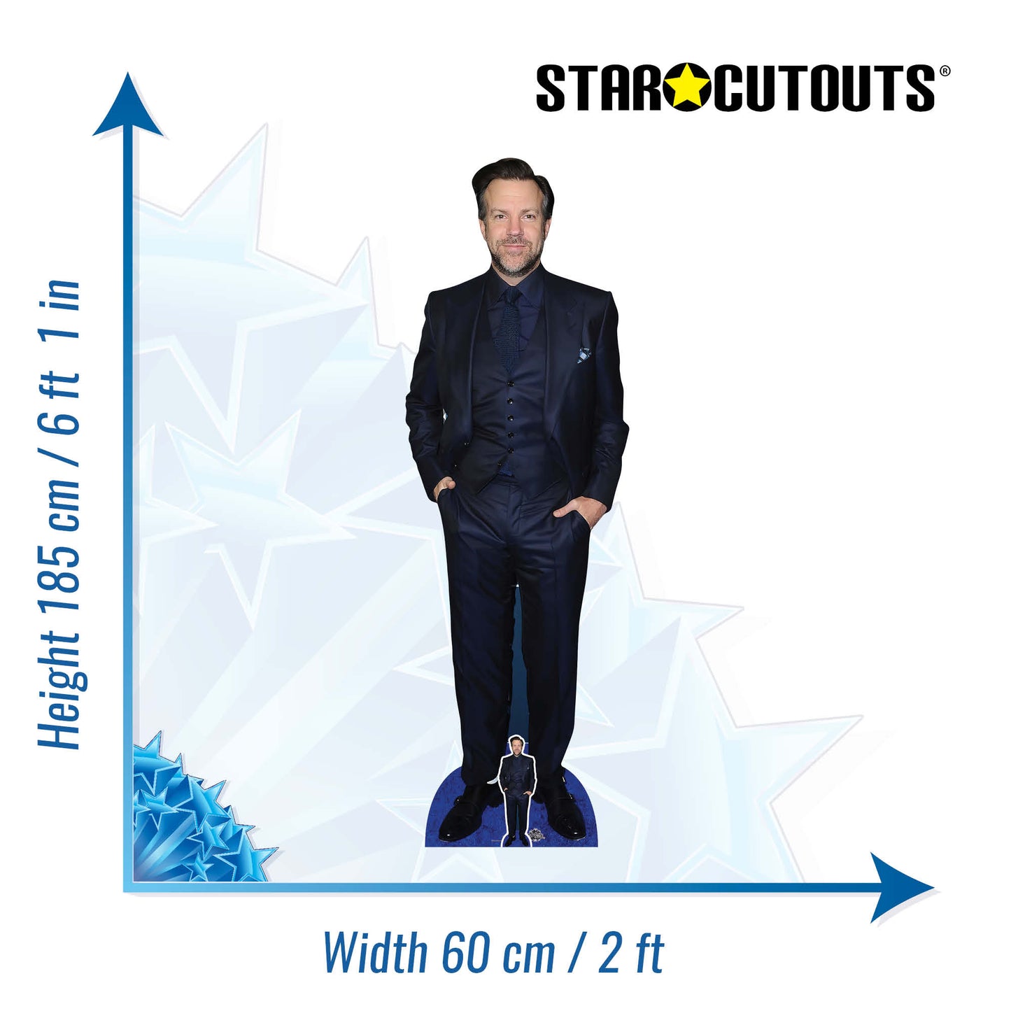 CS1007 Jason Sudeikis Height 185cm Lifesize Cardboard Cut Out With Mini