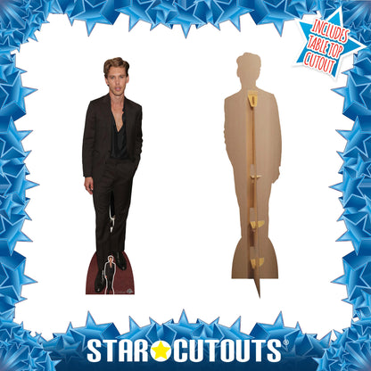 CS1008 Austin Butler Black Suit Height 184cm Lifesize Cardboard Cut Out With Mini