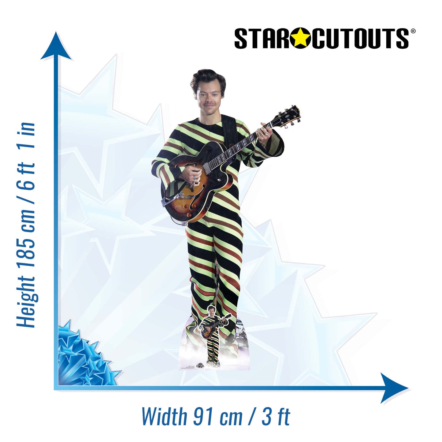 CS1013 Harry Styles Smile Height 185cm Lifesize Cardboard Cut Out With Mini