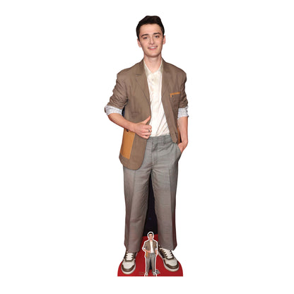 CS1018 Noah Schnapp Brown Suit Height 176cm Lifesize Cardboard Cut Out With Mini