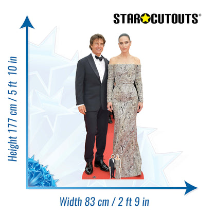 CS1019 Tom Cruise and Jennifer Connelly Height 177cm Lifesize Cardboard Cut Out With Mini