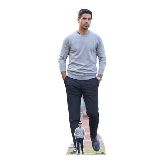 CS1021 Mikel Arteta Height 176cm Lifesize Cardboard Cut Out With Mini