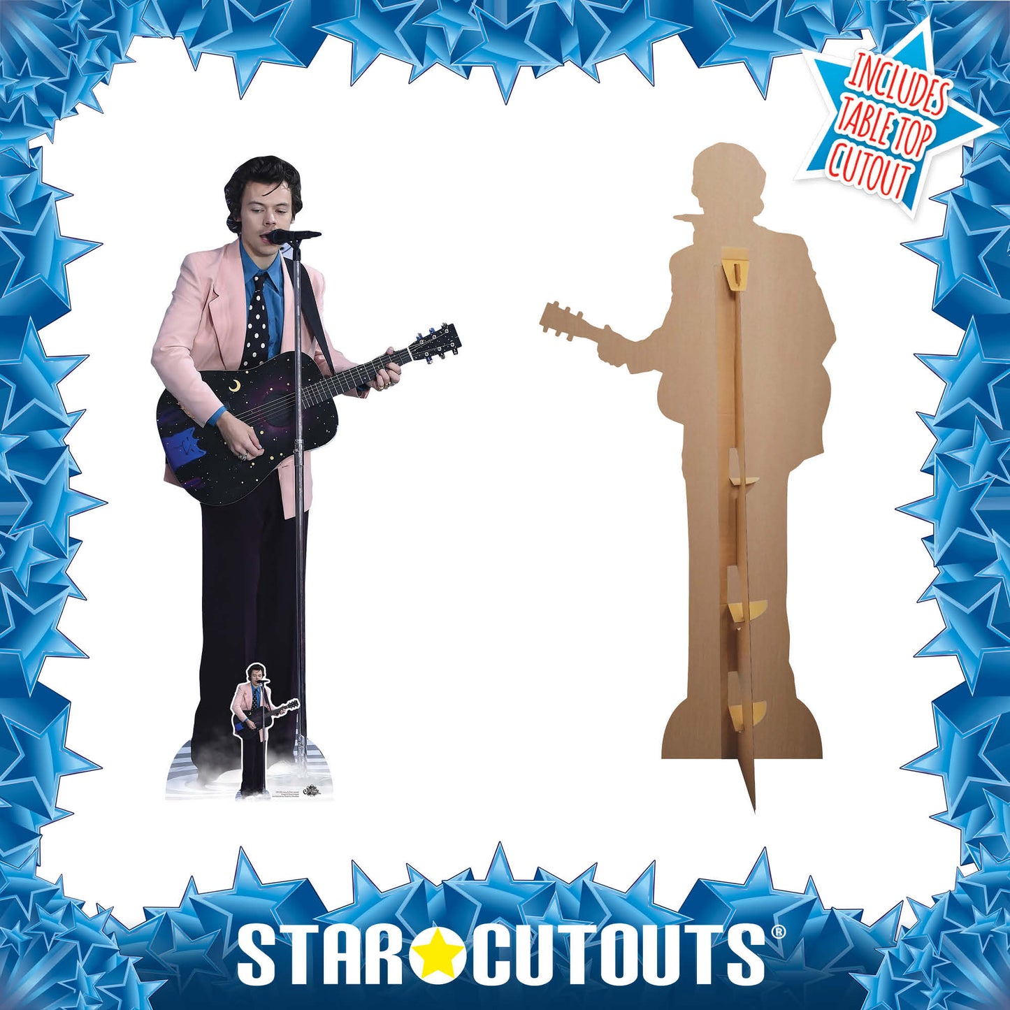 CS1026 Harry Styles Pink Jacket Height 186cm Lifesize Cardboard Cut Out With Mini