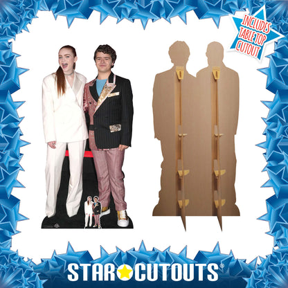CS1028 Sadie Sink and Gaten Matarazzo Height 171cm Lifesize Cardboard Cut Out With Mini