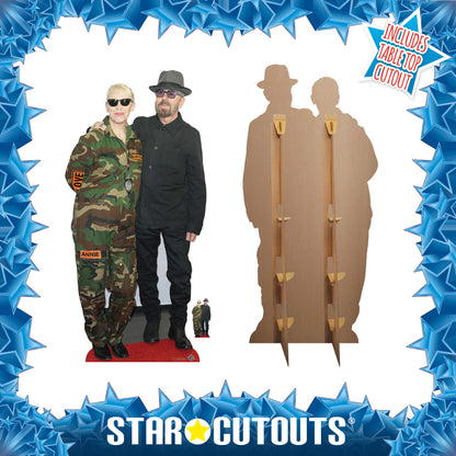 CS1033 Annie Lennox and Dave Stewart Height 184cm Lifesize Cardboard Cut Out With Mini
