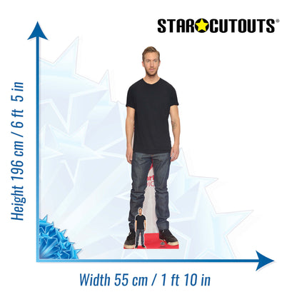 CS1034 Calvin Harris Height 196cm Lifesize Cardboard Cut Out With Mini
