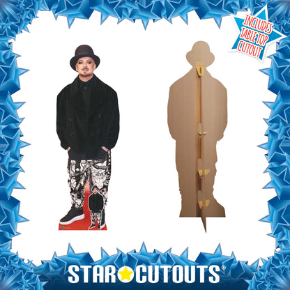 CS1042 Boy George Height 194cm Lifesize Cardboard Cut Out With Mini