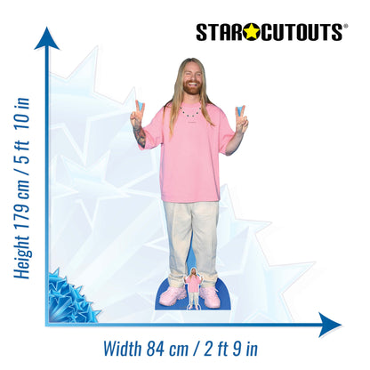 CS1043 Sam Ryder Height 179cm Lifesize Cardboard Cut Out With Mini