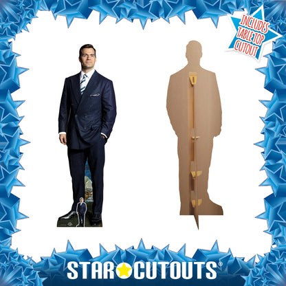 CS1051 Henry Cavill Black Suit White Shirt Height 186cm Lifesize Cardboard Cut Out With Mini