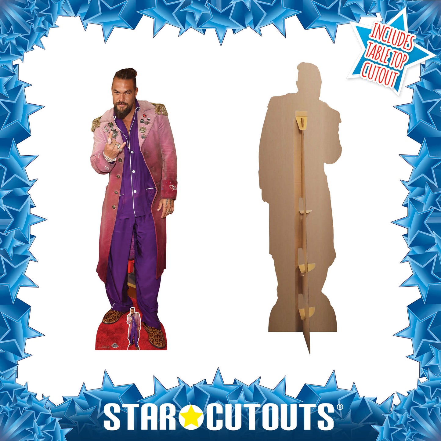 CS1056 Jason Momoa Purple Height 195cm Lifesize Cardboard Cut Out With Mini
