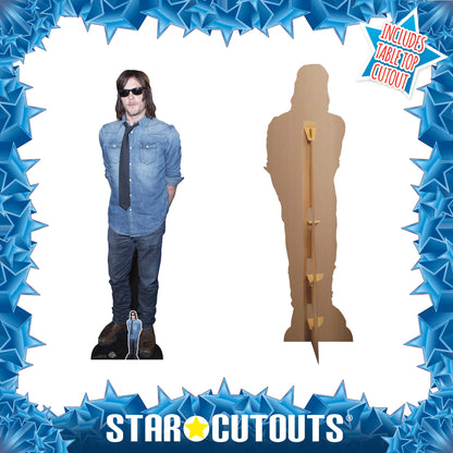 CS1059 Norman Reedus Casual Height 179cm Lifesize Cardboard Cut Out With Mini