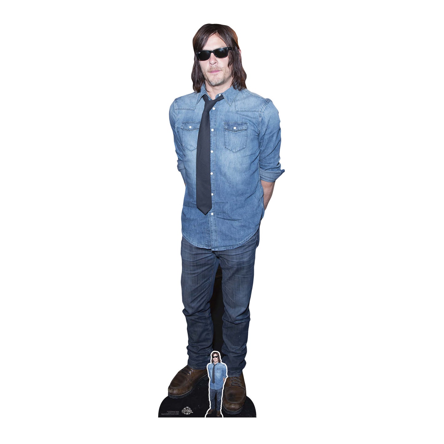 CS1059 Norman Reedus Casual Height 179cm Lifesize Cardboard Cut Out With Mini