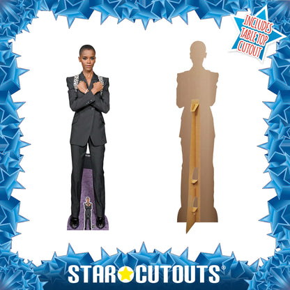 CS1065 Letitia Wright Height 166cm Lifesize Cardboard Cut Out With Mini