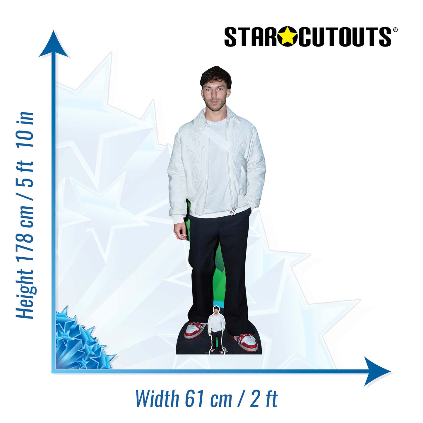 CS1073 Pierre Gasly Height 178cm Lifesize Cardboard Cut Out With Mini