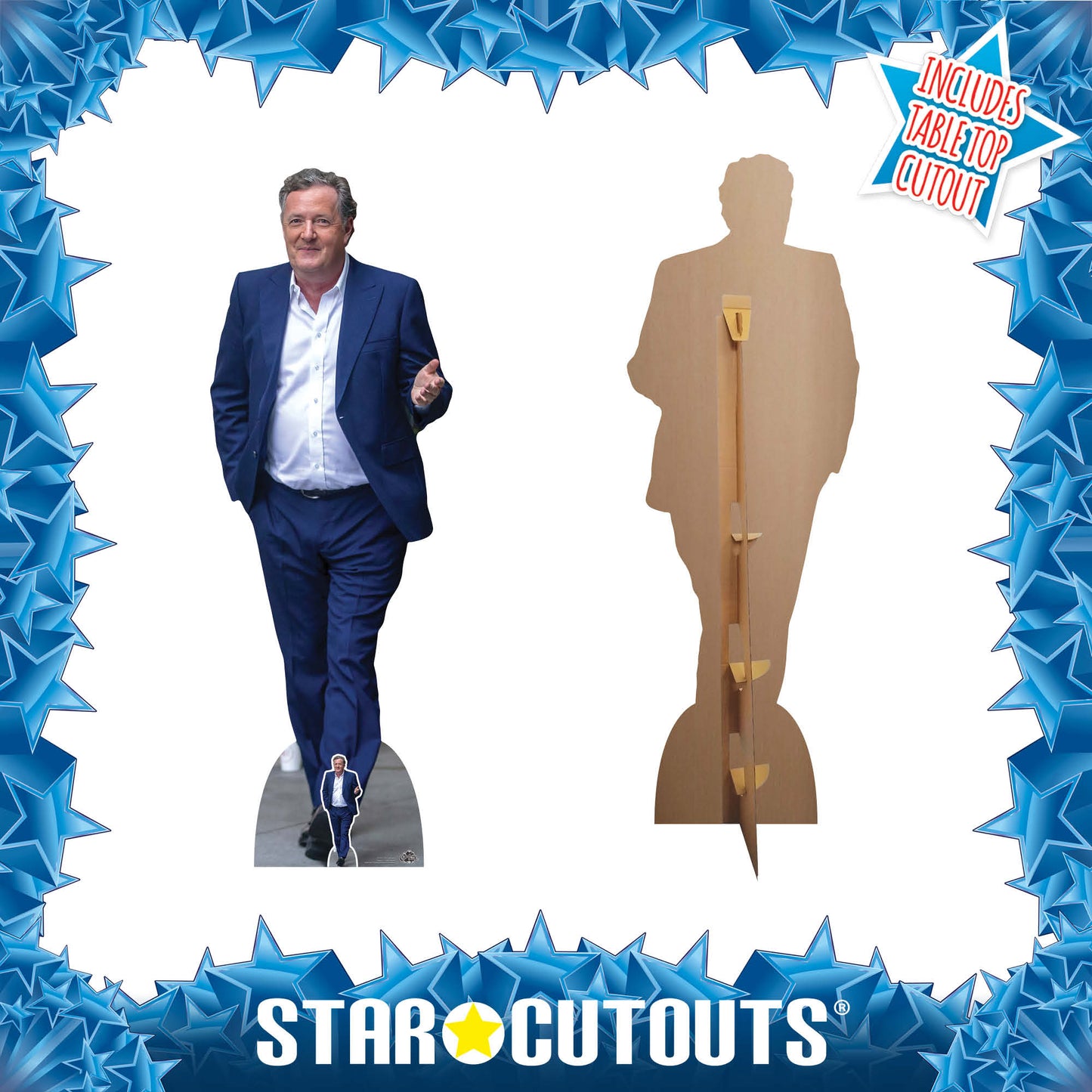 CS1081 Piers Morgan Height 186cm Lifesize Cardboard Cut Out With Mini