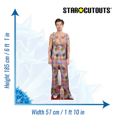 CS1088 Harry S Dungarees Height 185cm Lifesize Cardboard Cut Out With Mini
