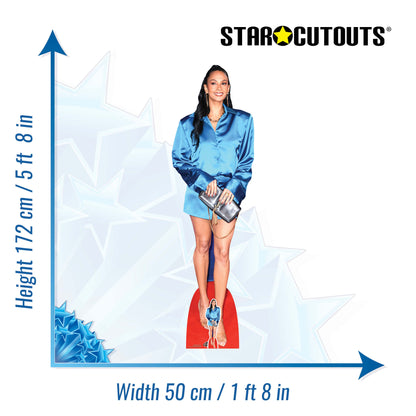 CS1096 Alesha Dixon Height 172cm Lifesize Cardboard Cut Out With Mini