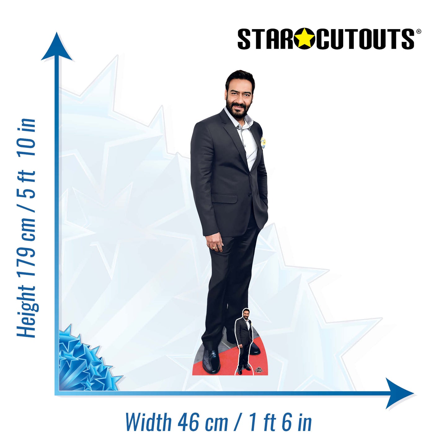 CS1120 Ajay Devgn Height 179cm Cardboard Cutout