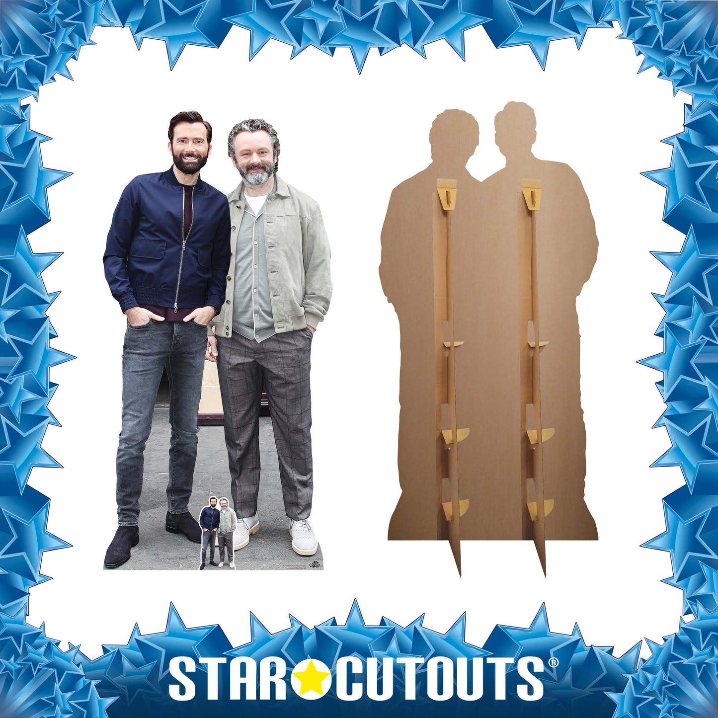 CS1124 David Tennant and Michael Sheen Height 187cm Cardboard Cutout
