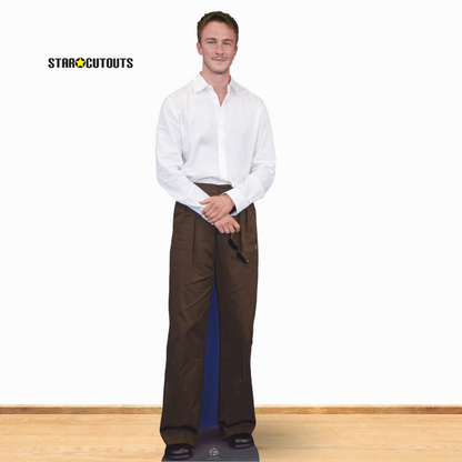 CS1137 Drew Starkey White Shirt Height 181cm Lifesize Cardboard Cut Out With Mini