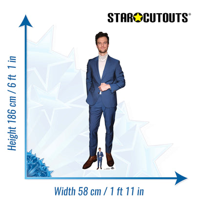 CS1142 Jack Quaid Height 186cm Lifesize Cardboard Cut Out With Mini