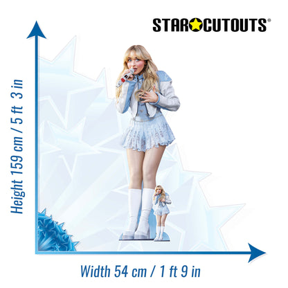 CS1159 Sabrina Carpenter on Stage Height 159cm Lifesize Cardboard Cut Out With Mini